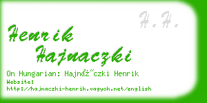 henrik hajnaczki business card